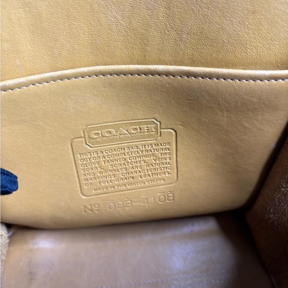 Rare Vintage Coach Retro Dinky Shopping Bag in Golden Yellow - - Picture 9 of 14